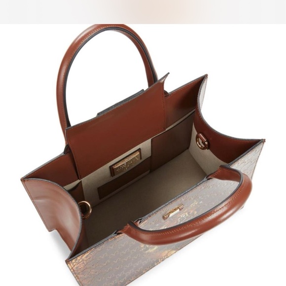 Mario Valentino Brown and Gold Tiger Tote - Picture 3 of 4